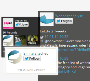Twitter widget generator